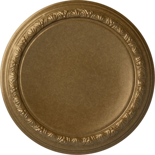 Ekena Millwork Carlsbad Ceiling Medallion (Fits Canopies up to 14 1/4"), Hnd-Painted Pale Gold, 19 1/2"OD x 1 3/4"P CM19CAPAS - main